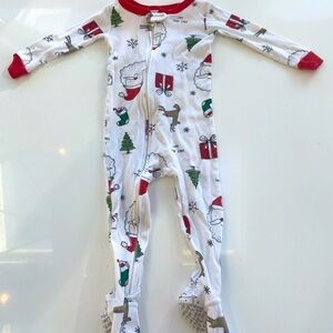 Carter's Baby Christmas Santa Print One Piece Zip Up Footie Pajamas 18M